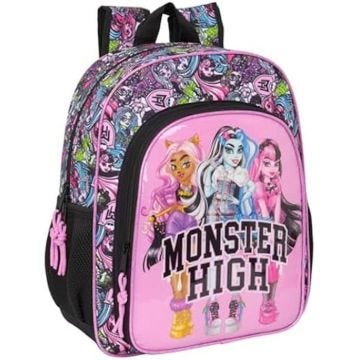 Sac à dos d'école - SAFTA - MONSTER HIGH DRAMA - Adaptable au chariot - Confortable - Polyvalent