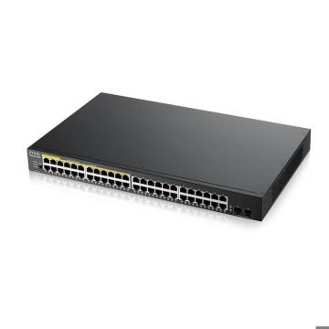 Switch - Zyxel - 48p Gbe 24PoE - L2 Smart - 48 Ports RJ-45 - Rack