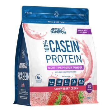 Caséine Applied Nutrition - 100% Casein Protein - Strawberry Cream 900g
