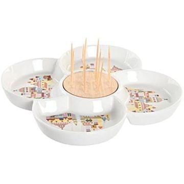 Set d'apéritif - DKD HOME DECOR - Multicolore - Grès - 22x22x7 cm - Design contemporain