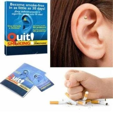 Soins de Santé Aimant Auriculaire Arrêter de Fumer Acupressure Patch Pas de Cigarettes Santé Thérapie