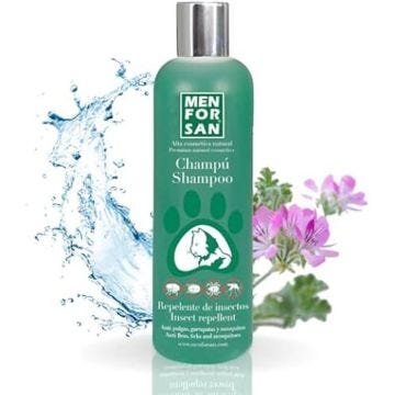 Shampooing Répulsif Naturel - Menforsan - 300 ml - Antipuces - Citronnelle - pH Neutre
