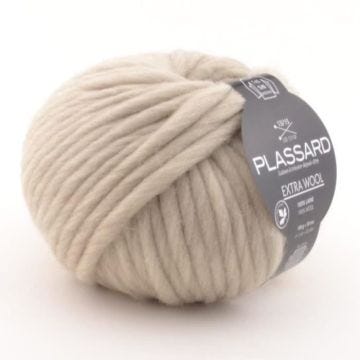 Pelote de laine Extra Wool 003 Sable 100% Laine - Plassard Beige