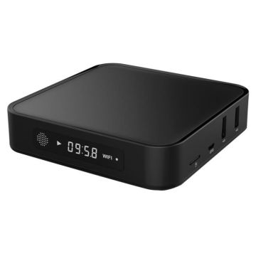 Tv Box Android 5.1 UHD Quad Core 2.0 Ghz Affichage LED 4K Support Wifi SD Noir YONIS
