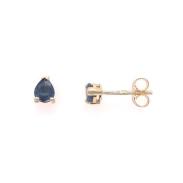 Boucles d'Oreilles femme - BRILLAXIS - Boucles d'oreilles Brillaxis saphir poire 5x4 - Couleur de la matière:Jaune