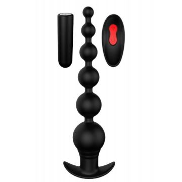 Chapelet Anal - Cheeky Love - Télécommande USB - 6 Perles - 9 Modes de Vibrations - Noir