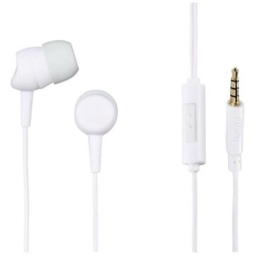 Écouteurs intra-auriculaires - HAMA - Kooky - Filaire - Anti-bruit - Gris clair, blanc