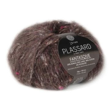 Laine fantaisie Plassard - Chocolat (85) - N° aiguille 4 - 1 pelote - 50 g