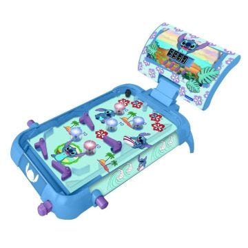 Flipper électronique de table Stitch avec un superbe design, des sons, des lumières et un affichage du score sur écran pour jouer se