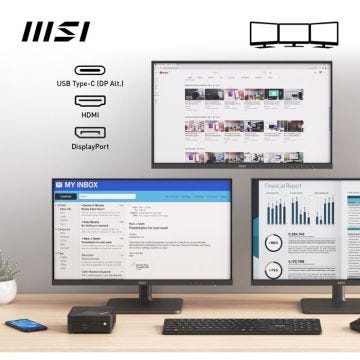Mini PC - MSI - Cubi N ADL 002EU - Celeron N100 - RAM 4 Go - SSD 128 Go