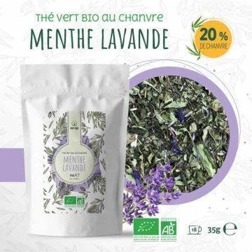 Thé Vert Bio au Chanvre CBD "MENTHE LAVANDE"