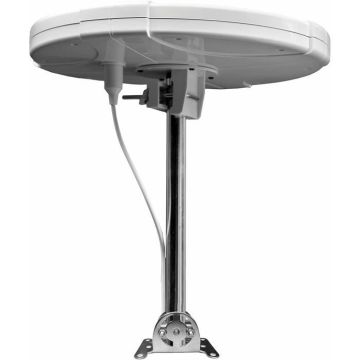 Unispectra Antenne TV numérique active omnidirectionnelle HD pour camping-car, caravane, bateau avec poteau de 450 mm et support212