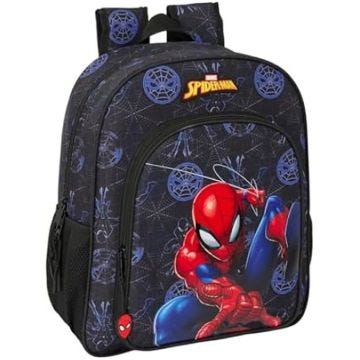 Sac à dos scolaire - SAFTA - Spiderman - Adaptable au chariot - Confortable - Pour enfants