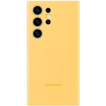 Coque - SAMSUNG - Galaxy S24 Ultra - Silicone - Jaune - Protection optimale