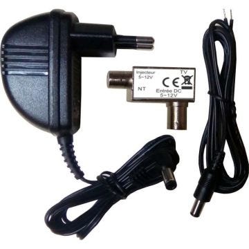 ELAP - Injecteur d'alimentation 12 - 24 V pour antenne TV - connectique "F"