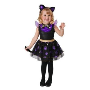 Déguisement Chatonne Violet Fille - Animaux - NO NAME - Polyester - Normes UE