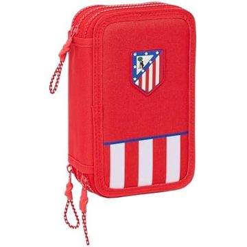 Safta Atlético de Madrid - Trousse Scolaire avec 36 Outils Inclus, Trousse pour Enfant, idéale pour Les Enfants de 5 à 14 Ans,
