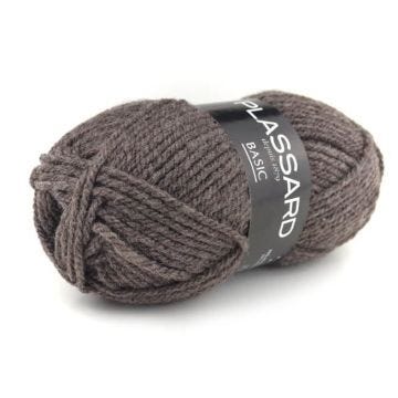Laine Plassard Basic Chocolat (85) - PLASSARD - Intemporelle - Blanc - N° aiguille : 4 - N° aiguille : 4,5
