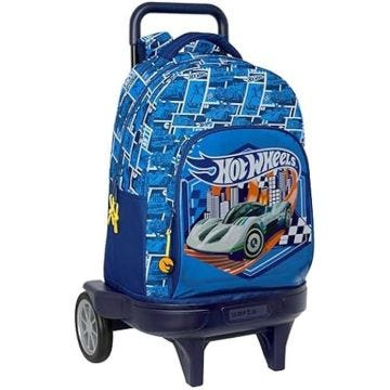 Sac à dos à roulettes Hot Wheels Sonny - Compact évolution - Enfant - Bleu