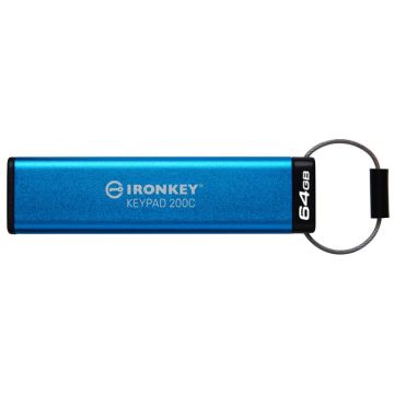 Clé USB - KINGSTON - IronKey Keypad 200C - 64Go - USB-C - Sécurisée FIPS 140-3