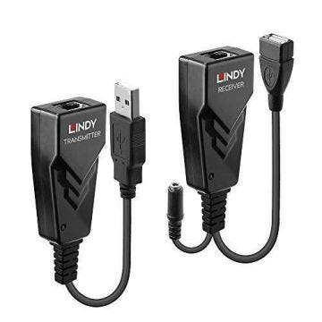 LINDY 42674 PROLONGATEUR RÉSEAU ÉMETTEUR ET RÉCEPTEUR RÉSEAU NOIR