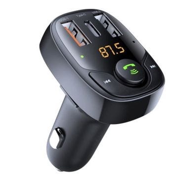Transmetteur FM Bluetooth Double USB Avec Chargeur Voiture et Support SD/U-Disk + SD 8Go YONIS