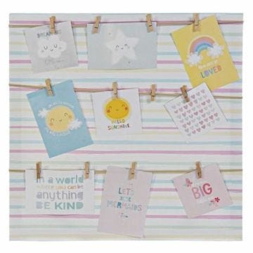 cadre photos sunshine toile multicouleur bébé 50 x 2 x 50 cm