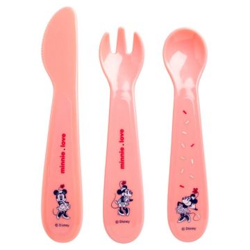 DISNEY Minnie Lot de couverts : fourchette, cuillère et couteau -