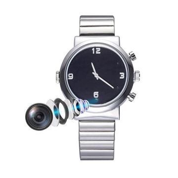 Montre Caméra Espion HD 1080p Vision de Nuit Détection Mouvement ROM 32 Go- Argent YONIS
