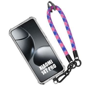 Coque pour Xiaomi 14T Pro, avec Dragonne Tricolore Détachable - E.F.Connection