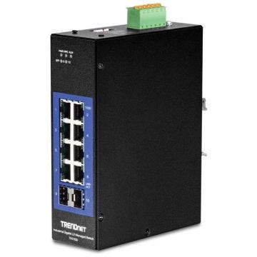 trendnet 10-port ind.gb l2 mgd switch din-rail noirRouteur, Wifi, Réseau 10-PORT IND.GB L2 MGD SWITCH DIN-RAIL 182893