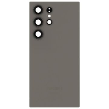 Vitre arrière Original pour Samsung Galaxy S24 Ultra Samsung Gris Foncé