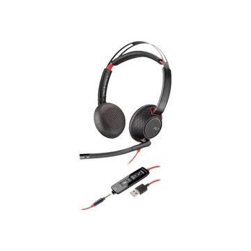 POLY Casque Plantronics Blackwire 5220 USB A - Filaire - Design Par dessus l'Oreille - Stéréo - Supra-aural - USB Type A, Mini Jack