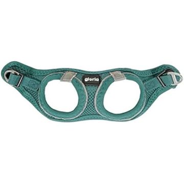 Harnais pour chien - GLORIA - Trek Star - Réglable - Turquoise - Taille XXXS (18-20 cm)
