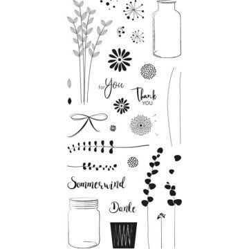 Tampons Clear Stamps - RAYHER - Botanical - Blanc - Adulte - Mixte