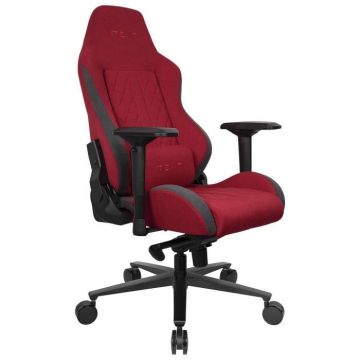 REKT ULTIM8 (Rouge) - Siège en tissu avec dossier inclinable à 180° et accoudoirs 4D pour gamer (jusqu'à 150 kg)