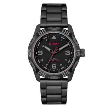HUGO - Montre ronde en acier Trek - Homme - Noir