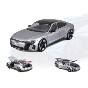 Miniatures montées - Audi RS e-TRON GT Argent 2022 1/18 Burago