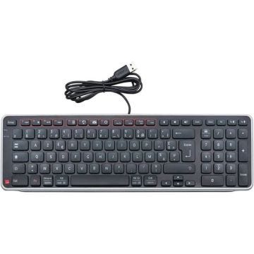 Contour Balance Keyboard Wired | Clavier Filaire | Mise en Page française | Super Mince | Pavé numérique + Touches multimédias |