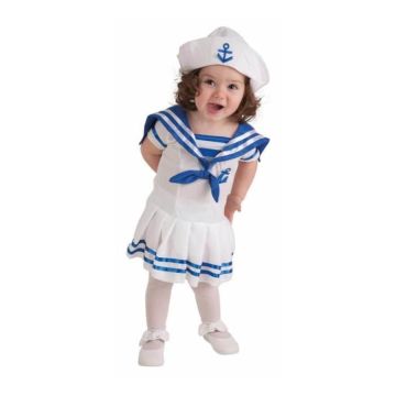 Déguisement Marinière Bébé - Disfrazzes - Petite Marinière - Blanc Multicolore Polyester - Extérieur - 12 mois