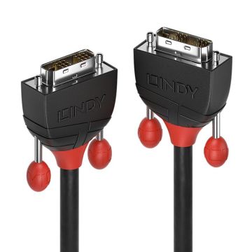 Câble DVI-D Single Link - LINDY - 2m - Noir - Triple blindage - Contacts plaqués or 24 carats