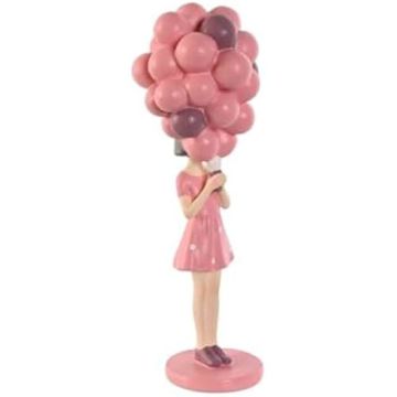 Figurine décorative - HOME ESPRIT - S3055050 - Rose - Multicolore - 11 x 11,7 x 32 cm