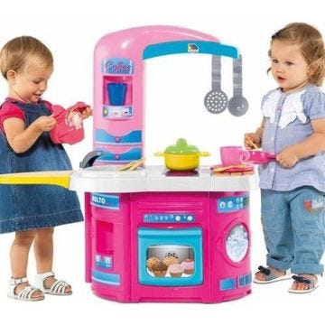 Cuisine pour enfant - MOLTO - Ma première cuisine - Rose - Jouet - 12 accessoires