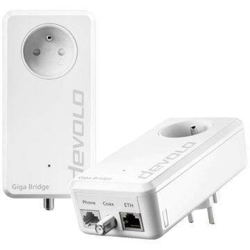 Adaptateur réseau - DEVOLO - Giga Bridge Phoneline - Connexion à distance - Fibre optique