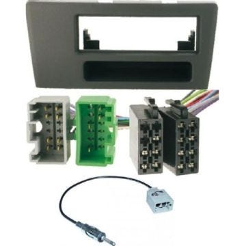 Kit Adaptateur Autoradio 1DIN Volvo S60/ S70/ C70/ V70 + ISO + FM avec vide-poche - noir