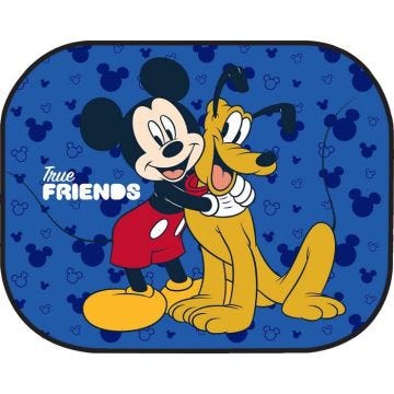 Rideaux latéraux - Mickey Mouse - Lot de 2 - 44 x 35 cm - Protection UV - Ventouse