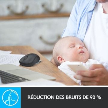 Souris silencieux sans fil Bluetooth Logitech M220 Blanc
