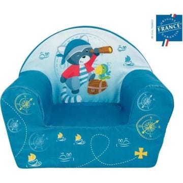 Fauteuil club enfant - FUN HOUSE - JOHN LE RATON - Bleu - Intérieur - Enfant