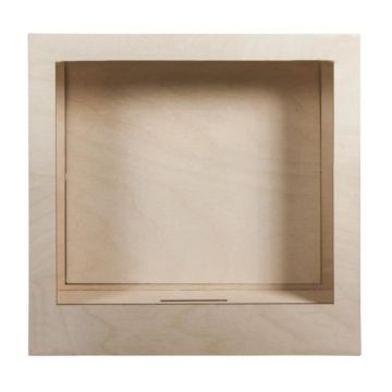 Cadre à motif 3D - RAYHER - 24x24x6,6cm - Bois massif - Carré - Contemporain - Design