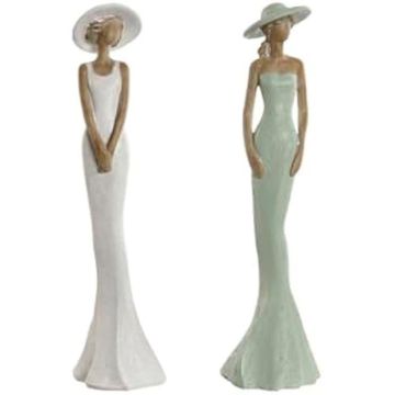 Figurine décorative - HOME ESPRIT - Multicolore - 7,5 x 7,5 x 30 cm - Lot de 2 unités - Pour Femme